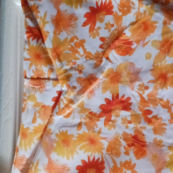 Orange Floral Cheeky Bikini Swimsuit - Picture 7 of 8